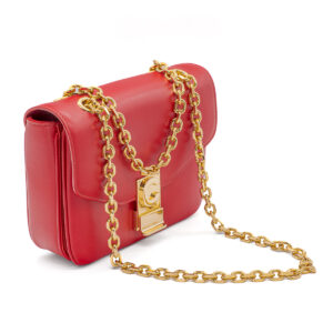 Sac à main C Bag Small en cuir lisse rouge - Imagen 2