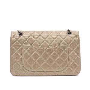 Sac 2.55 Jumbo en cuir vieilli doré – Image 2