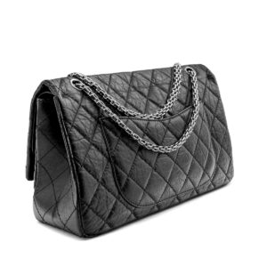 Sac 2.55 Jumbo en cuir vieilli noir NEUF! – Image 5