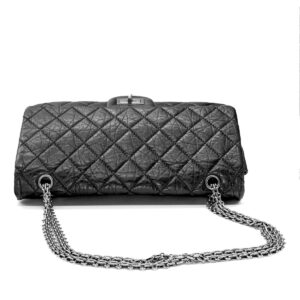 Sac 2.55 Jumbo en cuir vieilli noir NEUF! – Image 2