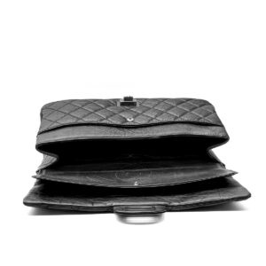 Sac 2.55 Jumbo en cuir vieilli noir NEUF! – Image 4