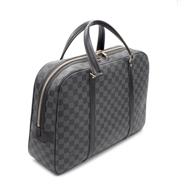 Sac Porte-documents de voyage toile Damier Graphite-0