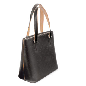 Sac à main Stockton en cuir Monogram mat anthracite - Image 1