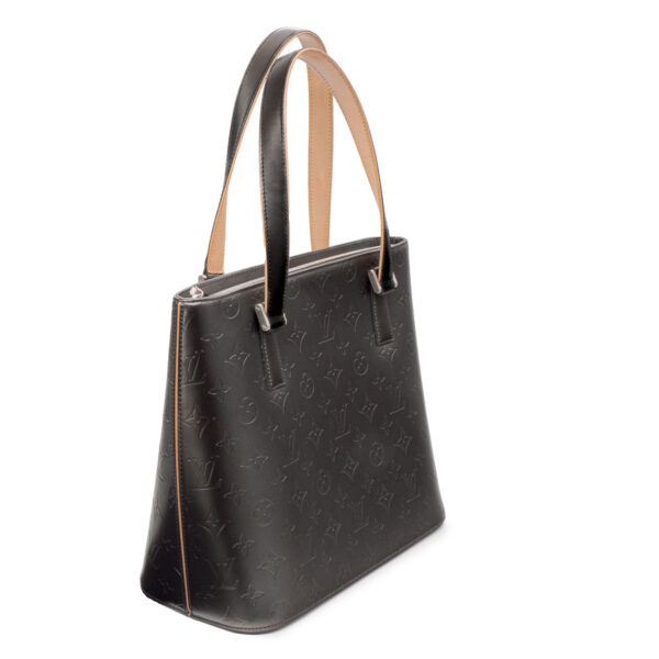 Sac à main Stockton en cuir Monogram mat anthracite-0