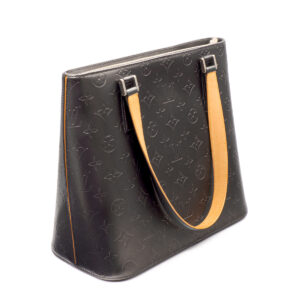 Sac à main Stockton en cuir Monogram mat anthracite - Image 4
