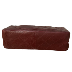 Sac 2.55 Jumbo en cuir vieilli bordeaux - Image 4