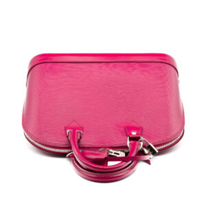 Sac Alma petit modèle en cuir épi rouge framboise - Imagen 3
