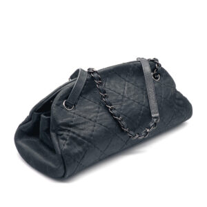 Sac à main Mademoiselle en cuir velouté noir All Black – Image 3