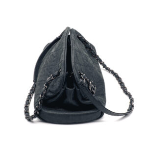 Sac à main Mademoiselle en cuir velouté noir All Black – Image 5