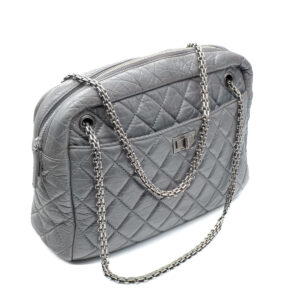 Sac Camera 2.55 G.M en cuir vieilli gris - Imagen 1