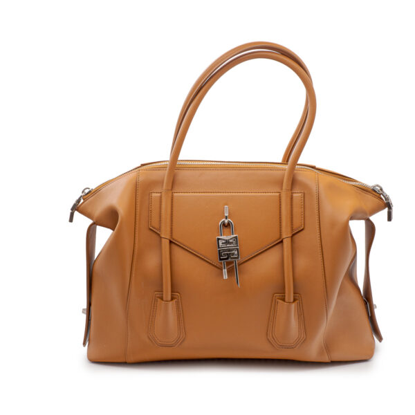 Sac Antigona Soft Medium en cuir Beige-0