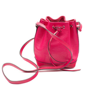 Sac Nano Noé en cuir épi rose foncé – Image 1