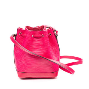 Sac Nano Noé en cuir épi rose foncé – Image 3
