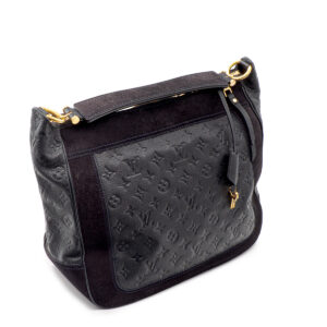 Sac L'Audacieuse M.M. en cuir et daim Monogram Empreinte noir - Imagen 1