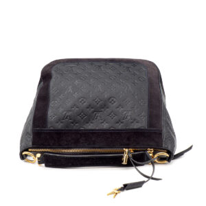 Sac L'Audacieuse M.M. en cuir et daim Monogram Empreinte noir - Imagen 4