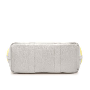 Sac Garden 30 en toile Lime et cuir Clemence blanc – Image 3