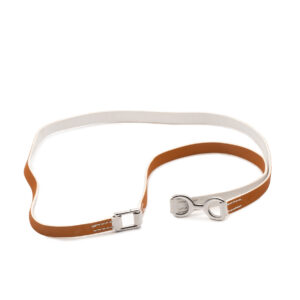 Bracelet Pavane quatre-tours cuir gréné blanc – Image 2