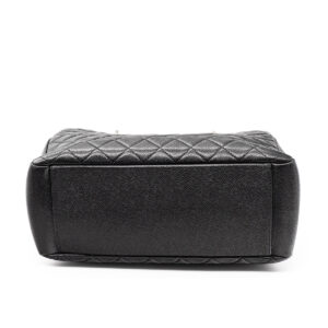 Grand Shopping Tote en cuir Caviar noir – Image 2