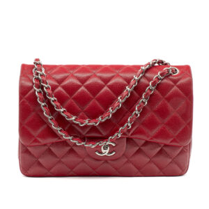 Sac Grand Classique Jumbo cuir d’agneau rouge – Image 1