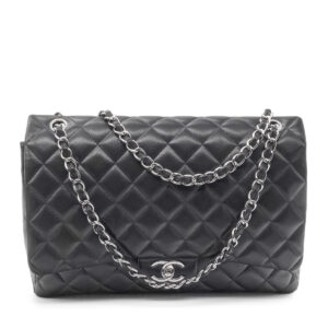 Sac Grand Classique Maxi-jumbo en cuir d’agneau noir - Image 1