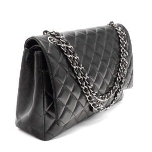 Sac Grand Classique Maxi-jumbo en cuir d’agneau noir - Image 2