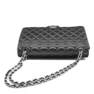 Sac Grand Classique Maxi-jumbo en cuir d’agneau noir - Image 4