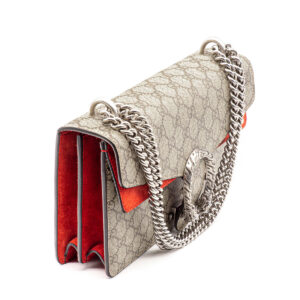 Sac à épaule Dionysus à motif GG et daim rouge – Image 5