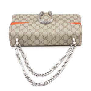 Sac à épaule Dionysus à motif GG et daim rouge – Image 3