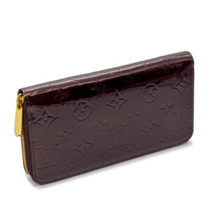 Porte-trésors Zippy en cuir verni Amarante - Image 1