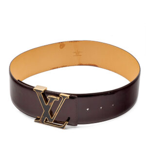 Ceinture Large en cuir verni Amarante – Image 2