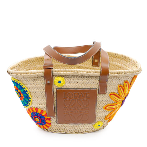 Cabas floral tissé au crochet medium Edition Limitée 2014-0