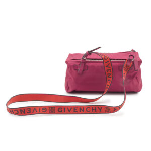 Pandora Mini bag in red nylon canvas and leather bottom. - Image 2