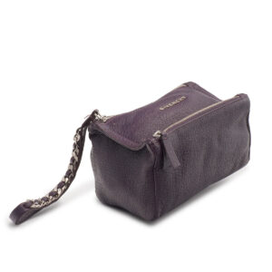 Pochette Pandora Mini clutch en cuir gréné lie de vin (violet) – Image 2