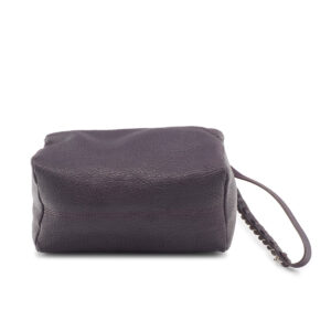 Pochette Pandora Mini clutch en cuir gréné lie de vin (violet) – Image 3