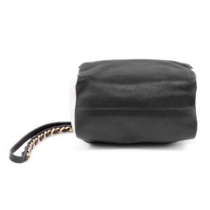 Pochette Pandora Mini clutch en cuir gréné tricolore greige, noir et blanc – Image 2