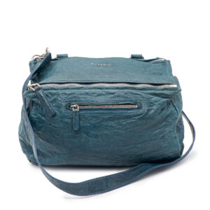Pandora bag in aged blue leather - Image 3
