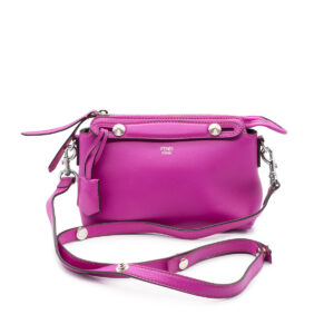 Sac pochette Boston By The Way Mini en cuir souple fuchsia – Image 3