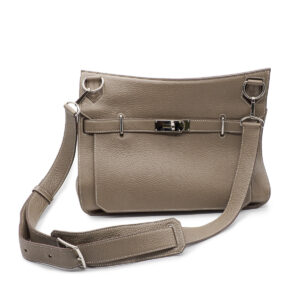 Jypsiere 35 leather messenger bag Clemence Etoupe - Image 1