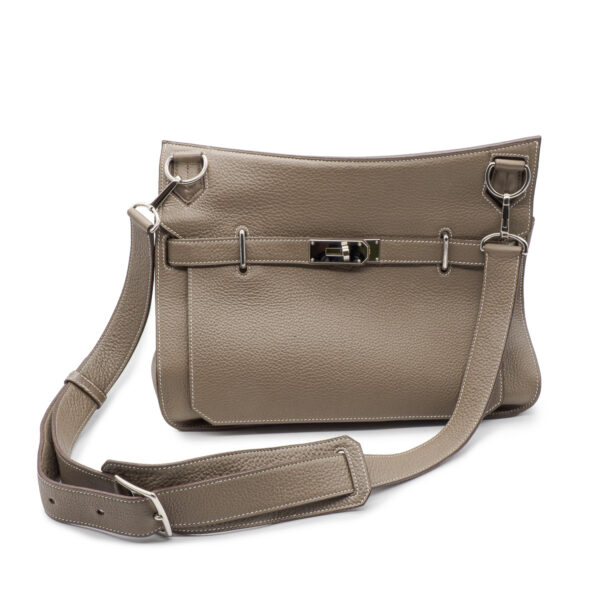 Sac Besace Jypsiere 31 en cuir Clemence Étoupe -0
