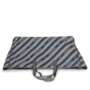 Large Bond Shopper shopping bag in blue Jacquard Chain canvas - Image 2
