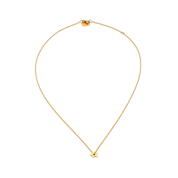 Collier or rose 18k Mini Open Star On Chain-0