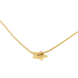 Collier or rose 18k Mini Open Star On Chain - Imagen 2
