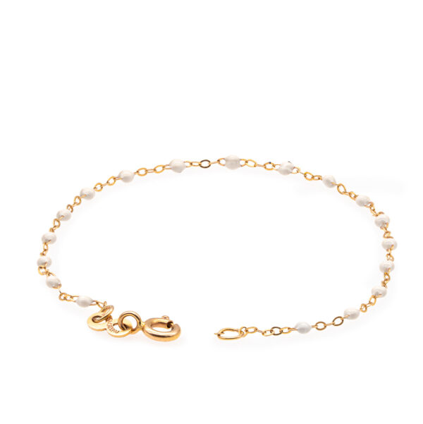 Bracelet blanc Classique Gigi, or rose, 17 cm-0
