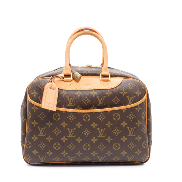 Sac Deauville en toile monogram et cuir naturel-0