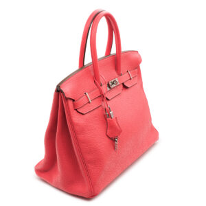 Sac à main Birkin 35 en cuir Clémence Rouge Pivoine – Image 5