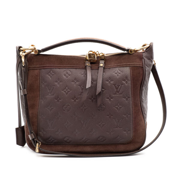 Sac à main L'Audacieuse P.M. en cuir Empreinte Ombre-0