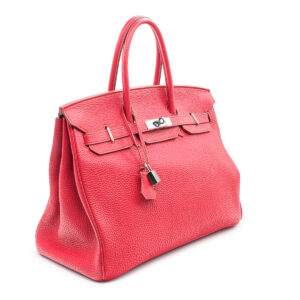 Sac à main Birkin 35 en cuir Togo Rouge Rubis - Image 3