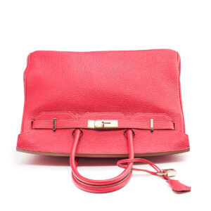 Sac à main Birkin 35 en cuir Togo Rouge Rubis - Image 5