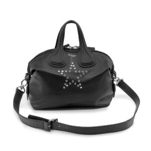 Sac à main Nightingale Star Moyen Modèle en cuir noir – Image 1