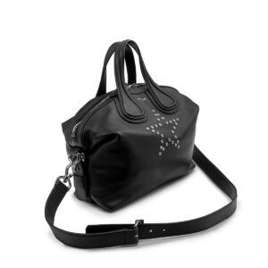 Sac à main Nightingale Star Moyen Modèle en cuir noir – Image 5